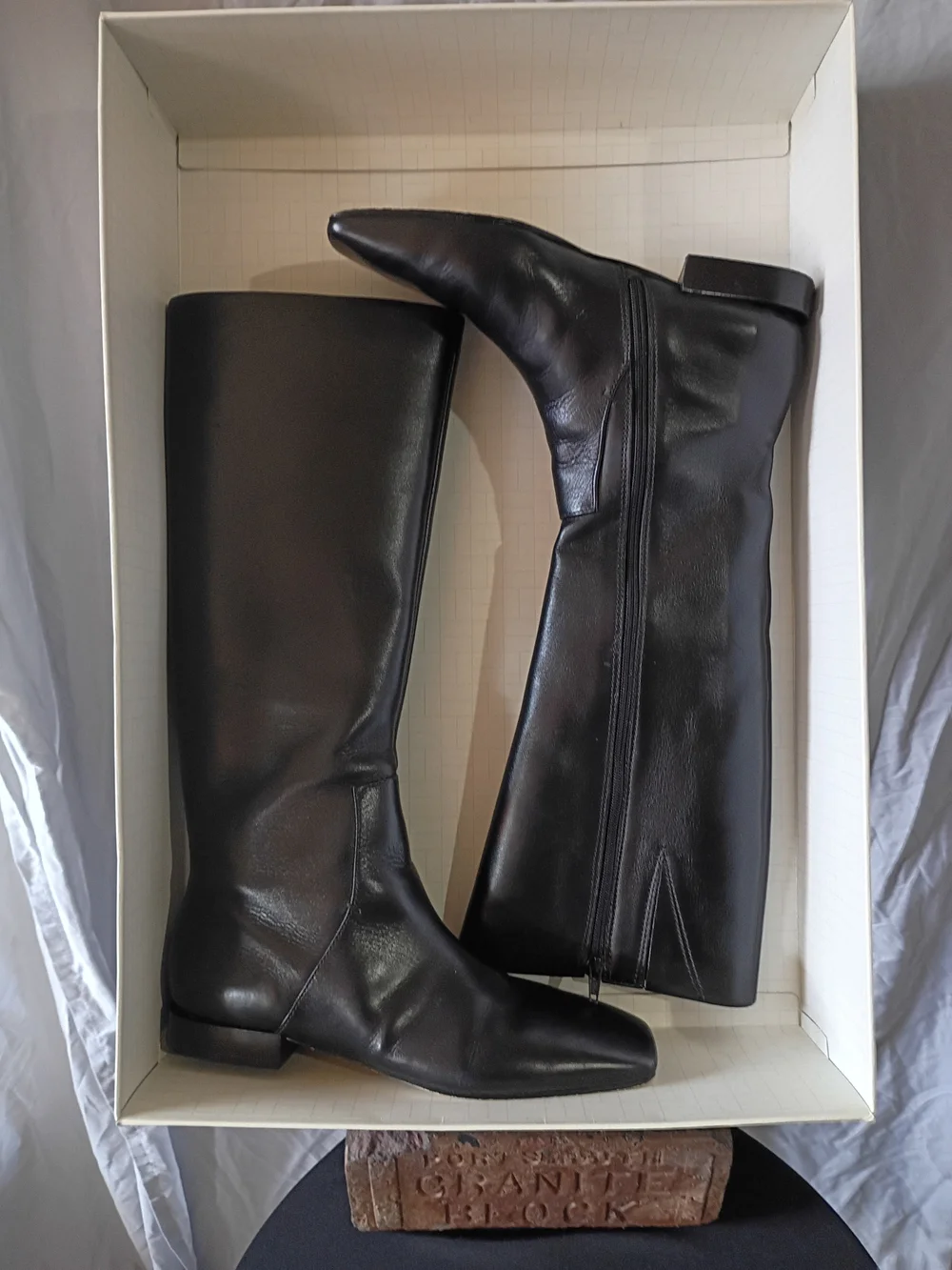 Bernardo Black Leather Riding Boots